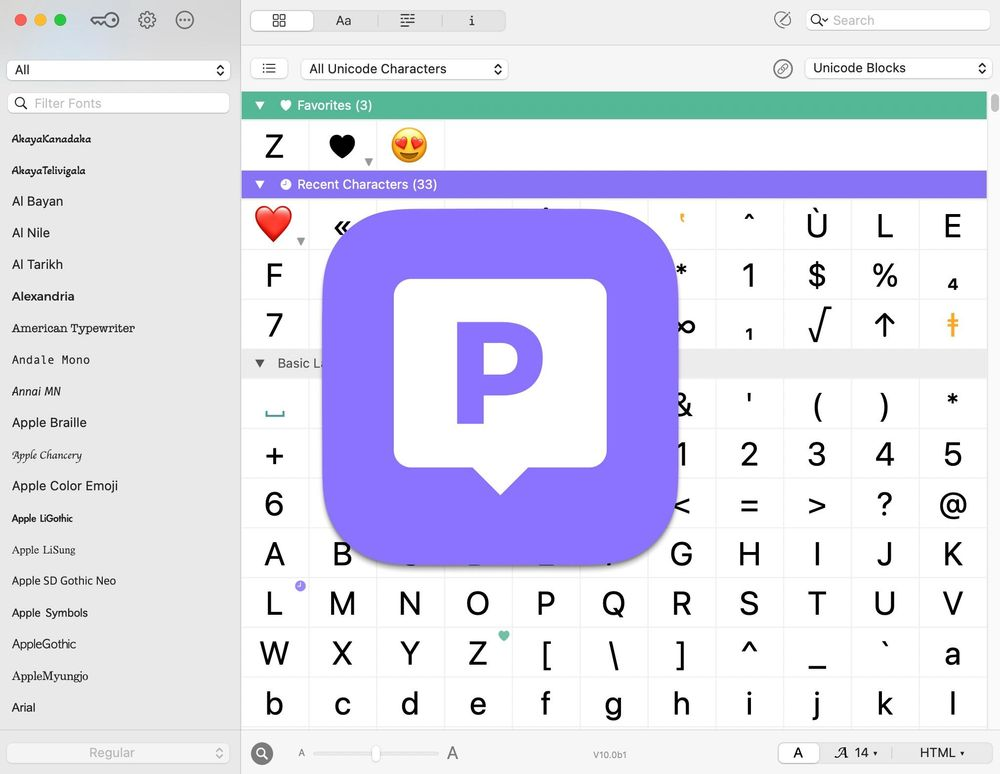PopChar, the latest addition to my translation toolkit