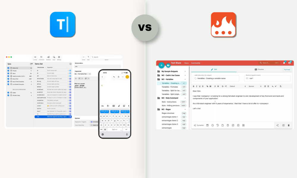 Typinator vs. Text Blaze: The Best Text Expander for Mac in 2026